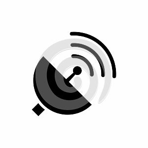 Simple And Clean Parabolic Antenna Signal Transmission Vector Icon