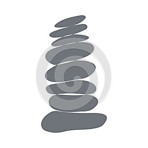 Simple and clean rock balance logo