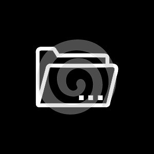 Minimalist File Folder Icon Vector