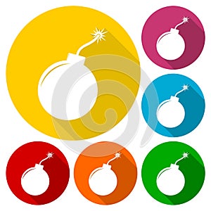 Simple clock bomb icon