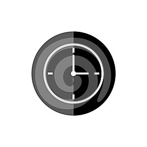 Simple clock face, clockface or watch face, Clock icon or logo