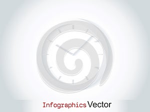 A simple clock icon on white background,