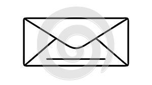Simple Closed Envelope Icon Vector Design, vector design Generative AI