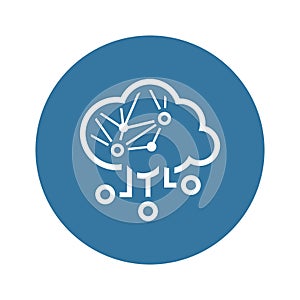 Simple Cloud Computing Vector Icon