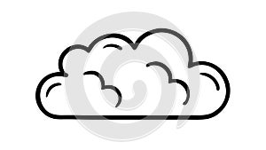 Simple Cloud Icon for Online Data and Storage, vector design Generative AI