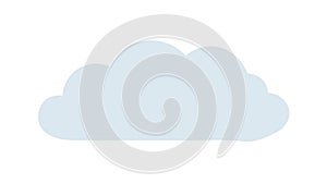 Simple Cloud Icon Weather Element Sky Symbol, vector design Generative AI