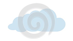 Simple Cloud Outline Icon Vector Illustration, vector design Generative AI