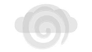 Simple Cloud Outline Icon for Weather Digital Storage, vector design Generative AI