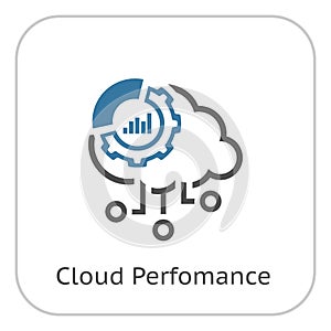 Simple Cloud Perfomance Vector Icon