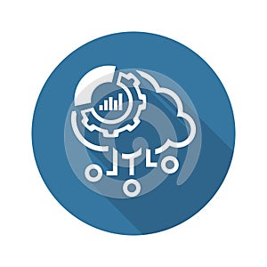 Simple Cloud Perfomance Vector Icon