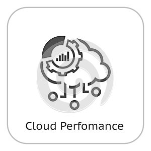 Simple Cloud Perfomance Vector Icon photo