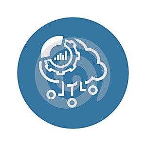 Simple Cloud Perfomance Vector Icon
