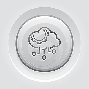 Simple Cloud Processing Vector Icon