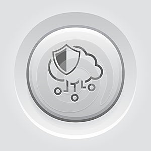 Simple Cloud Protection Vector Icon