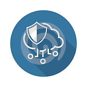 Simple Cloud Protection Vector Icon
