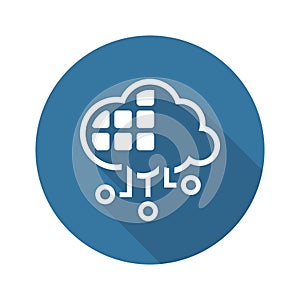 Simple Cloud Services Vector Icon