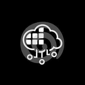 Simple Cloud Services Vector Icon