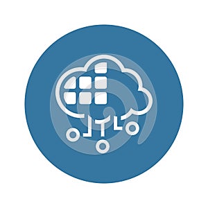Simple Cloud Services Vector Icon