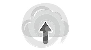 Cloud upload icon vector illustration for website design and graphic user interface with modern style