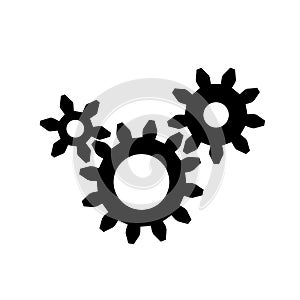 Simple cog wheel gears vector icon