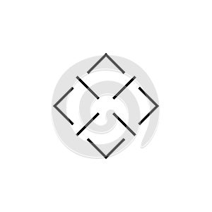 Simple collimator sight sniper scope crosshairs icon photo