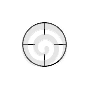 Simple collimator sight sniper scope crosshairs icon