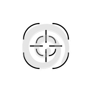 Simple collimator sight sniper scope crosshairs icon