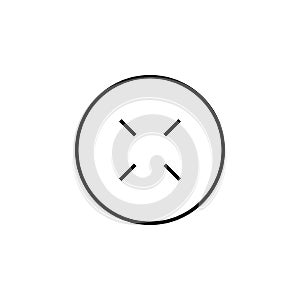 Simple collimator sight sniper scope crosshairs icon photo