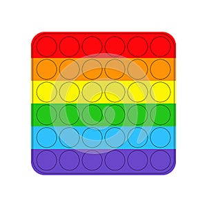 Simple colored antistress toy - pop it. Toy for fidgets, for relaxation. Anti stress game, colored square popit