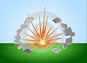 Simple colored explosion with cloudlets