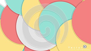 Simple and Colorful Circles Background , Design Vector