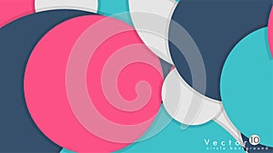 Simple and Colorful Circles Background , Design Vector