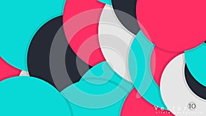 Simple and Colorful Circles Background , Design Vector