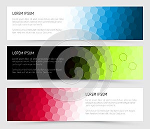 Simple colorful horizontal banners