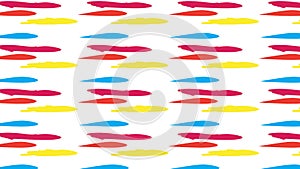 Simple colorful paint brush stroke pattern