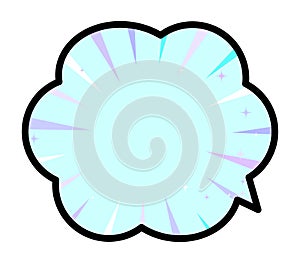 Simple comic speech bubble speech bubble cloud shape