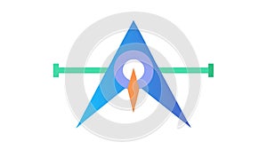 Simple Compass Icon for Navigation and Direction, vector design Generative AI