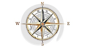 Simple Compass Rose Vector for Wayfinding and Exploration, vector design Generative AI