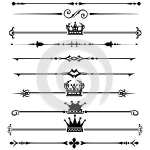 Rule lines decorative borders vintage