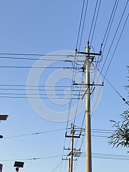 Simple and complex telephone pole