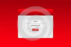 Simple computer login interface with username and password entry fields for secure access