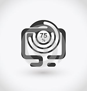 Simple computer memory capacity icon on white background. Simple computer memory capacity vector. EPS10.