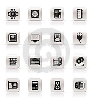 Simple Computer Performance and Equipment Icons