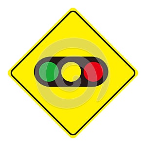 Simple and conspicuous traffic light illustration