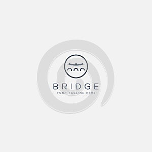 Simple constructions bridge logo modern black