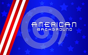 Simple country background with american flag concept