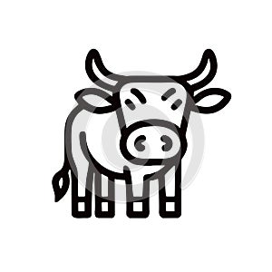 Simple cow and bull Vector with Minimalist and modern design photo