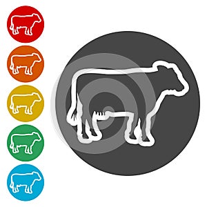 Simple Cow silhouette icon