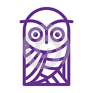 Simple and creative owl logo design vector