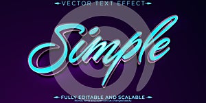 Simple creative text effect, editable brand and corporate text style